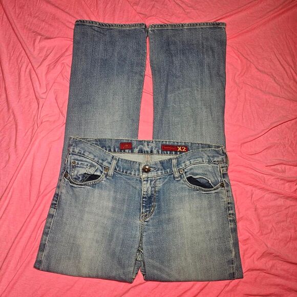 Vintage y2k low rise emo grunge skater flare jeans - Picture 1 of 5